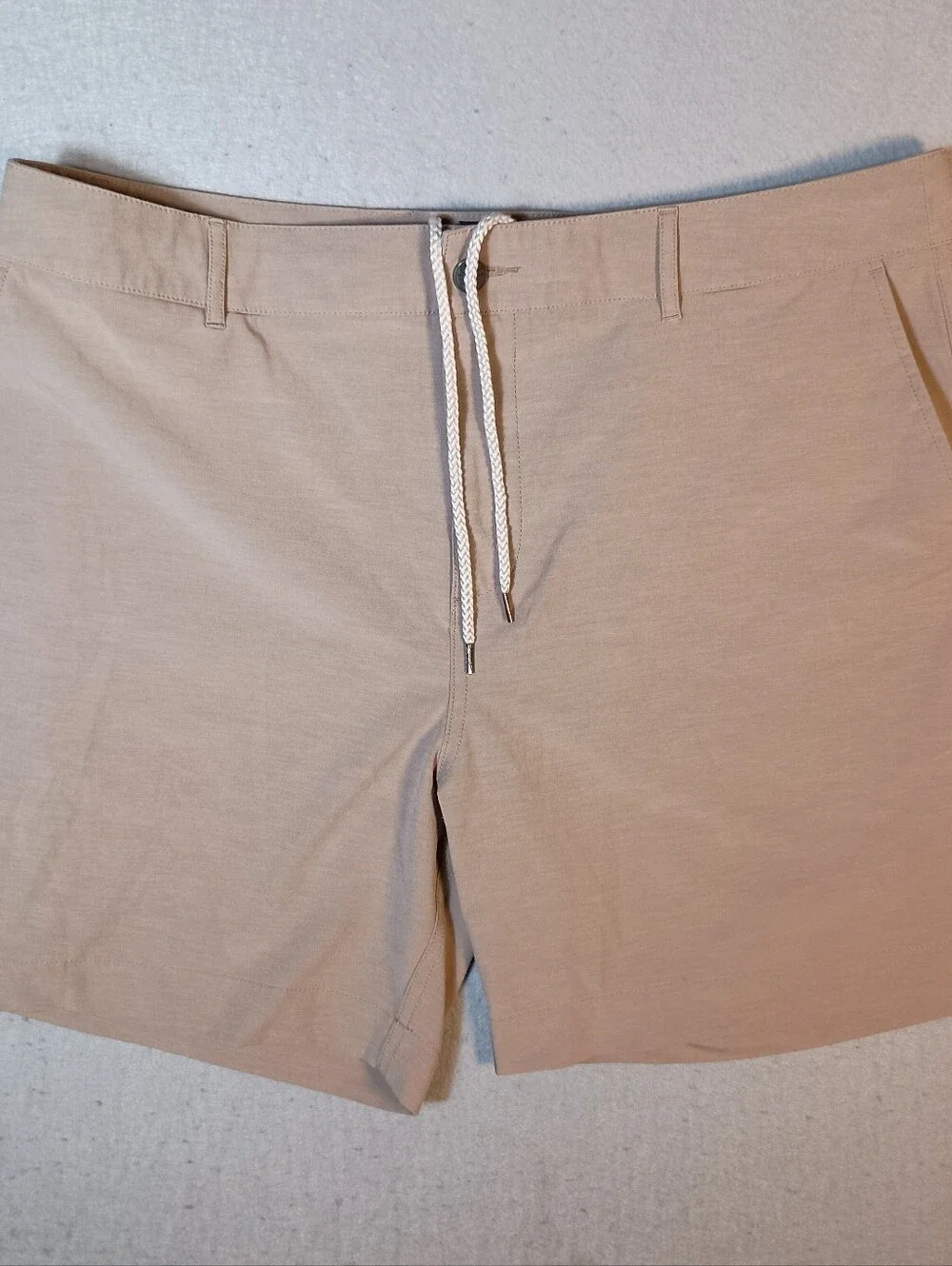Faherty All Day Shorts Outdoor Beach Summer Drawstring Brown Men's 36(Fits 39x7)